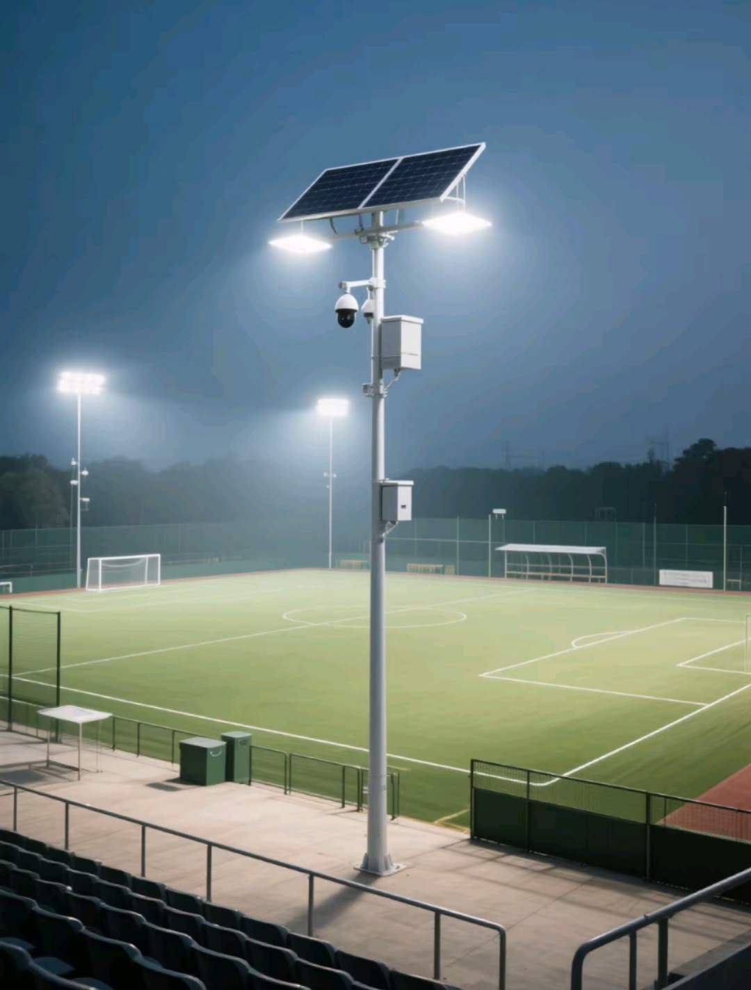 球场/仓库/广告牌照明痛点？南德太阳能路灯一灯搞定三大场景