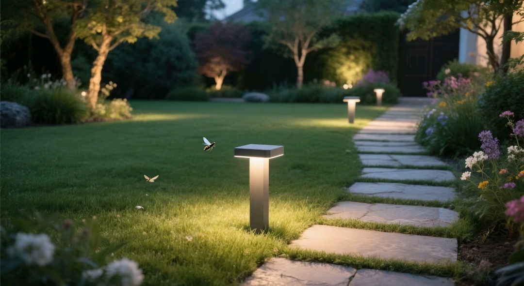 庭院美学新维度：极简主义南德太阳能草坪灯重塑光影艺术