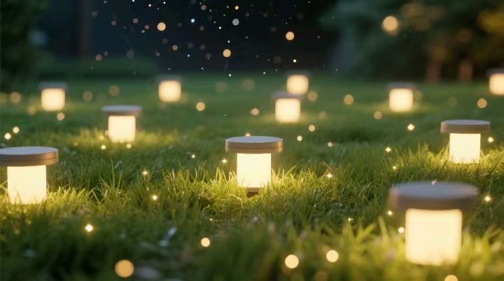 点缀夜色，让草坪在夜晚焕发光彩