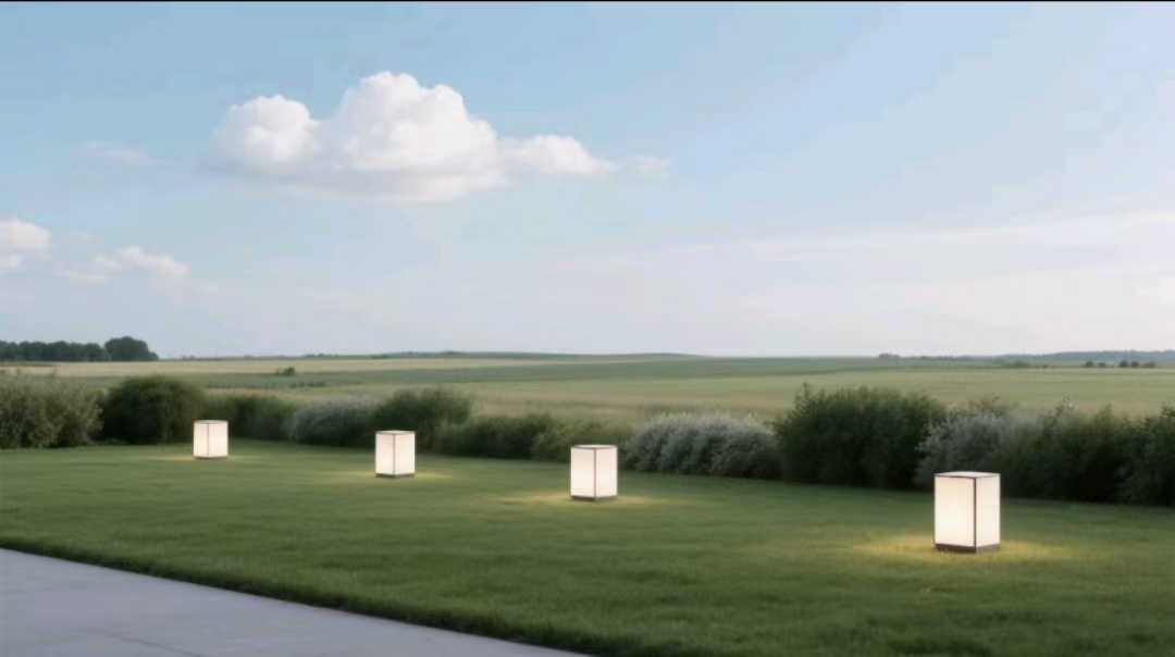 月光落地的秘密：极简线条草坪灯重塑庭院美学