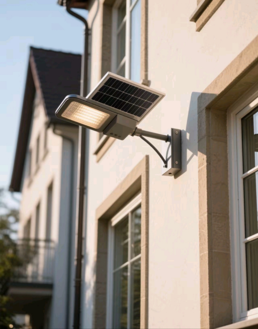 墙面上的月光艺术——南德壁挂式太阳能路灯