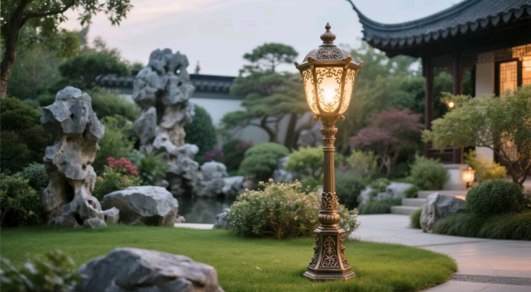 复古雕花遇上南德新能源：欧式草坪灯演绎园林新经典