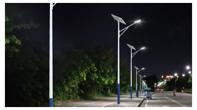 太阳能led路灯挑选更合适农村路面亮化工程工作中