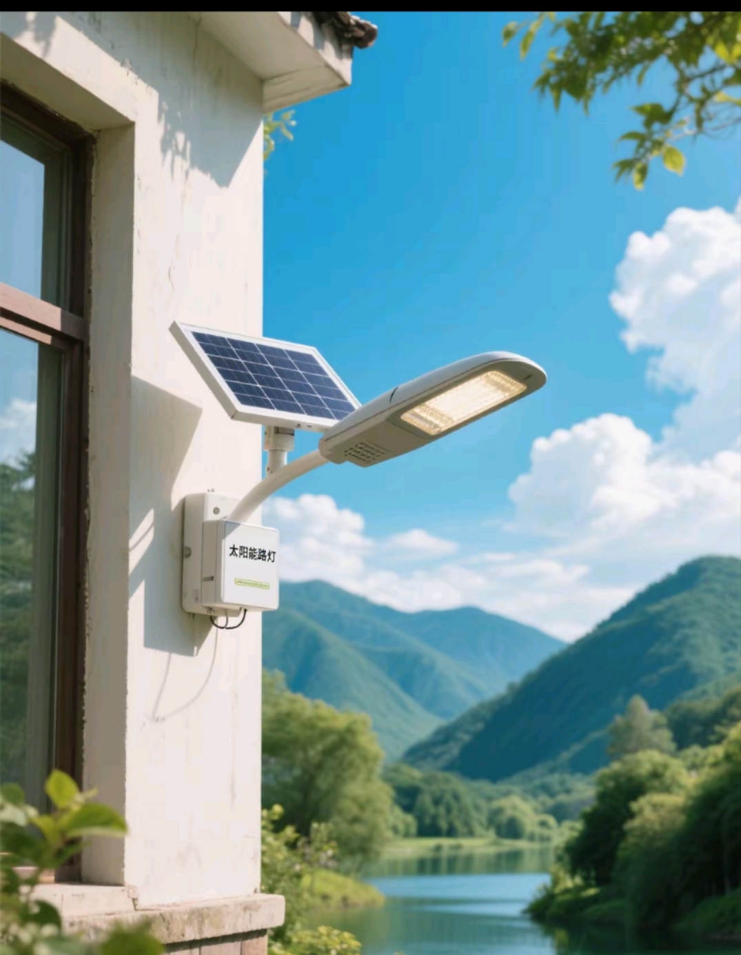 24小时自然馈赠——南德壁挂式太阳能路灯的环保承诺
